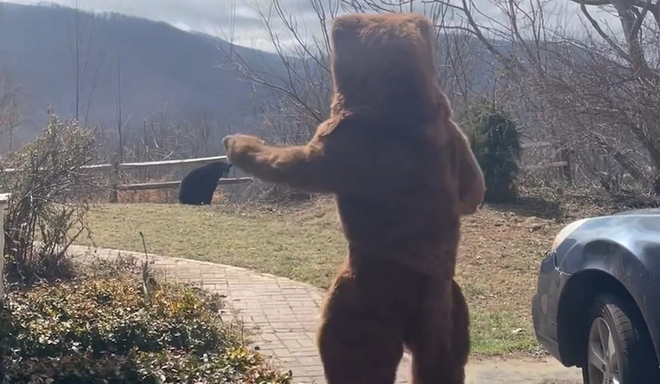 Mladić plaši medveda