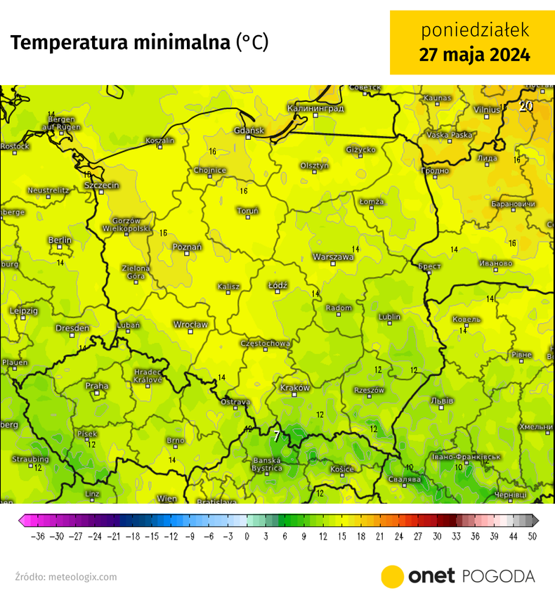 W nocy najchłodniej ma być na południowym wschodzie