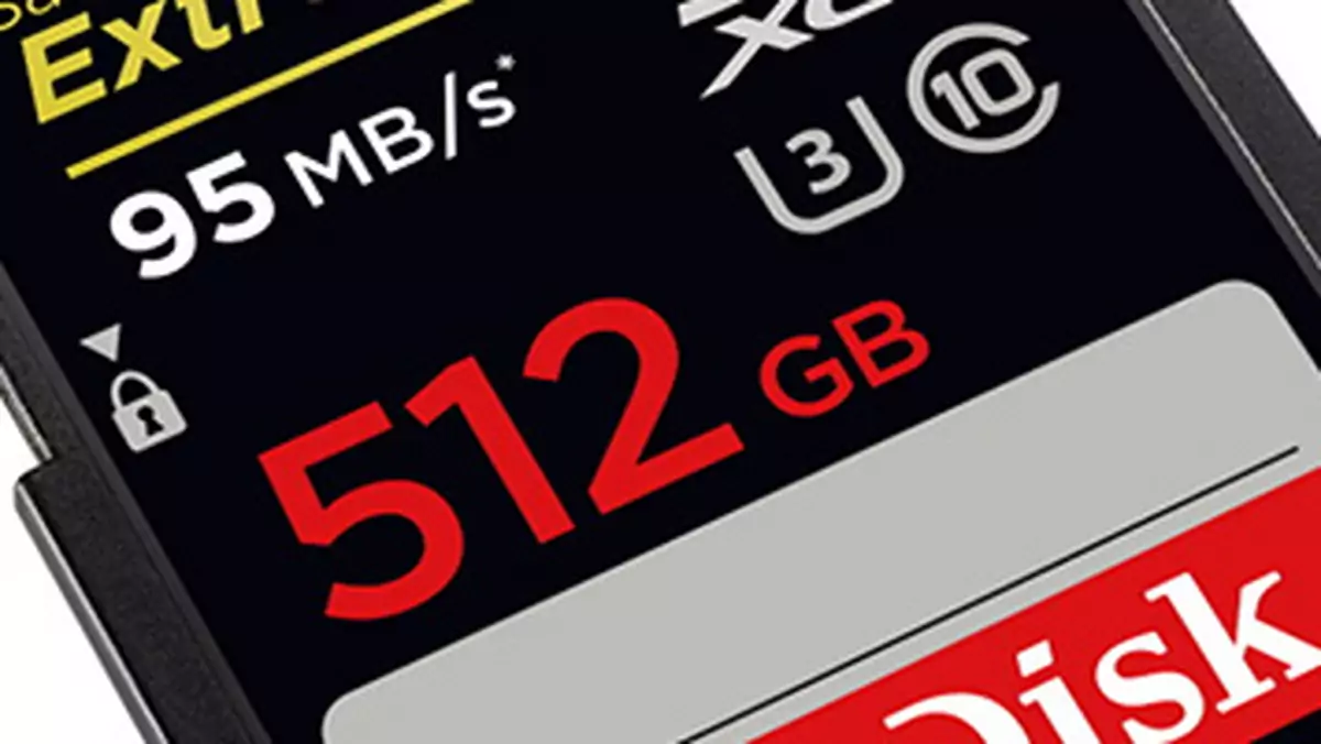 Karta pamięci SanDisk Extreme PRO SDXC UHS-I o pojemności 512 GB - kolejny rekord pobity