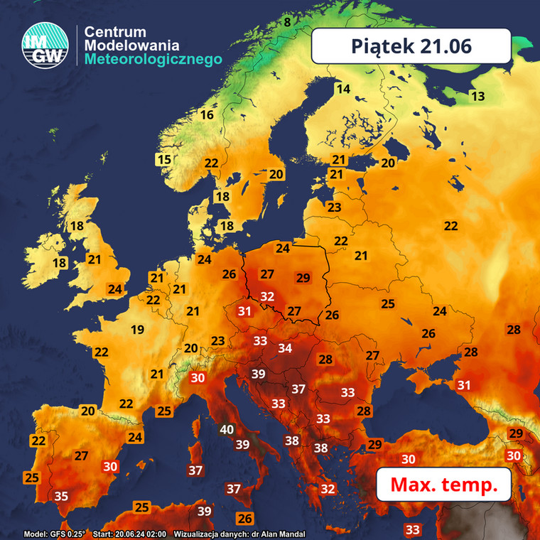 Wielki upał na południu i południowym wschodzie Europy