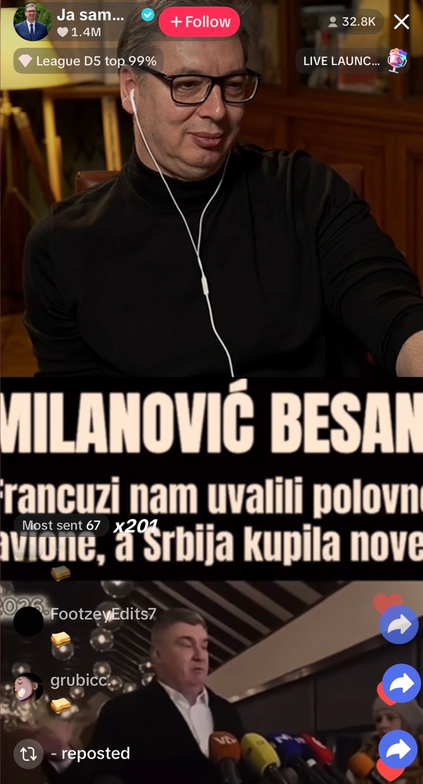 Vučić komentariše snimak Milanovića