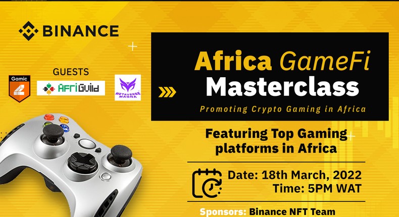 Binance set to host free masterclass on Play-to-Earn Crypto Gaming