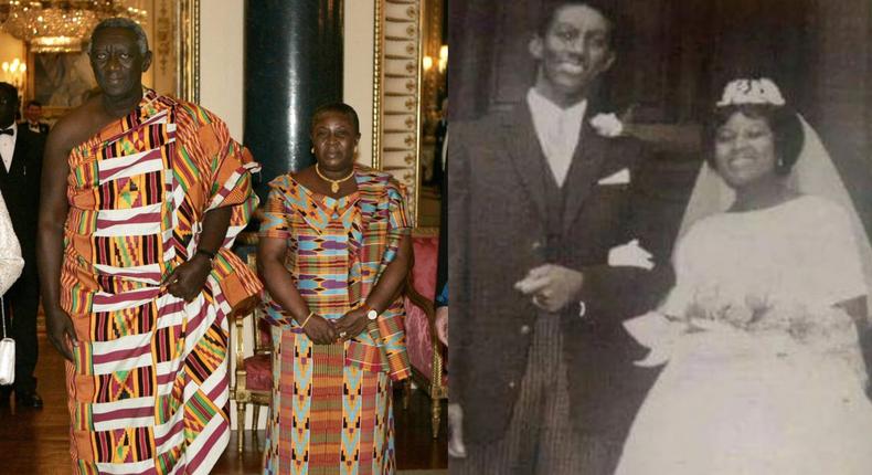 Here's a rare wedding photo of ex-president John Kufuor and Theresa Kufuor