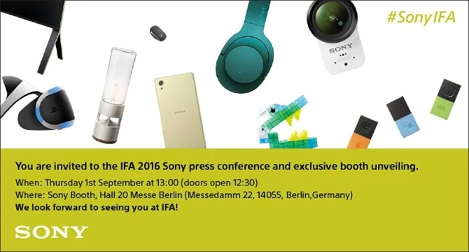 Sony zaprasza do Berlina na IFA 2016