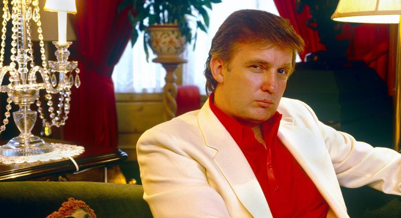 Donald Trump in in Greenwich mansion in 1987.