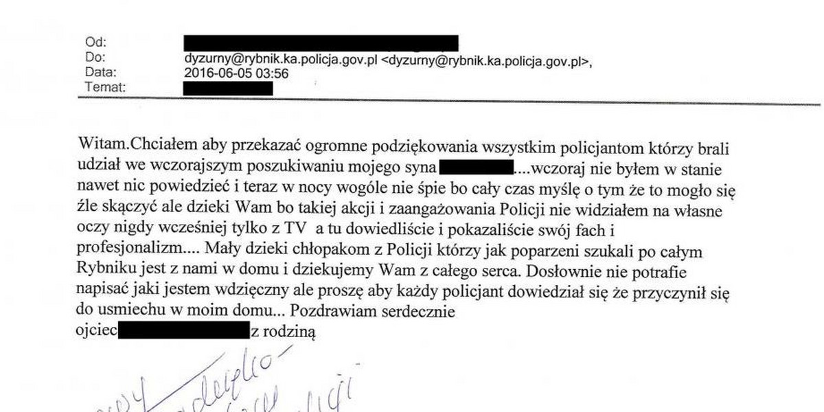 List od wdzięcznego ojca