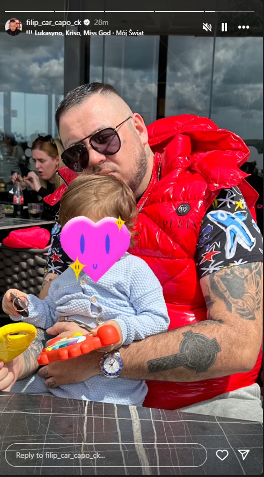 Filip Car sa ćerkom Leonom