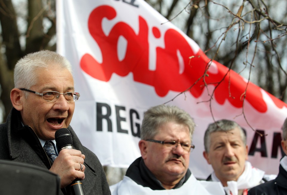 WARSZAWA KPRM PROTEST NSZZ SOLIDARNOŚĆ EMERYTURY