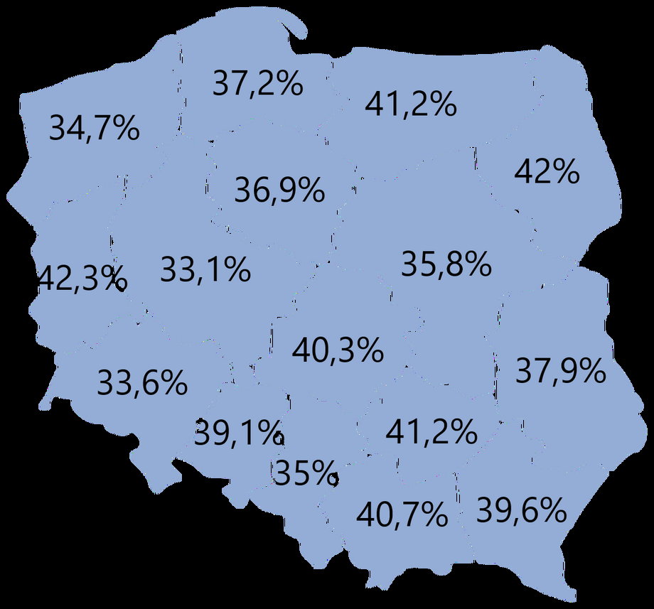 Tak wygląda "mapa cukrowej drożyzny" w Polsce.