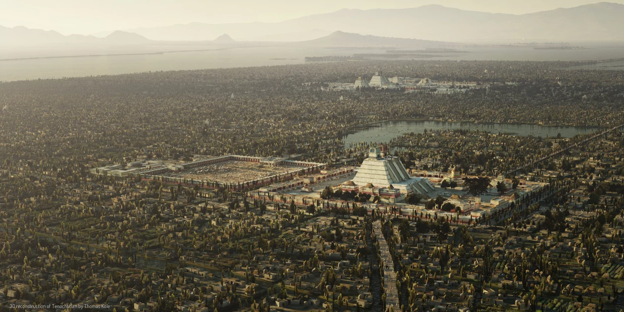 Tenochtitlan odtworzony w grafice 3D