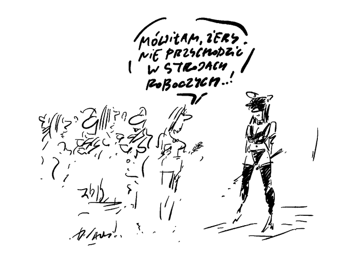 Strój służbowy / rys. Henryk Sawka