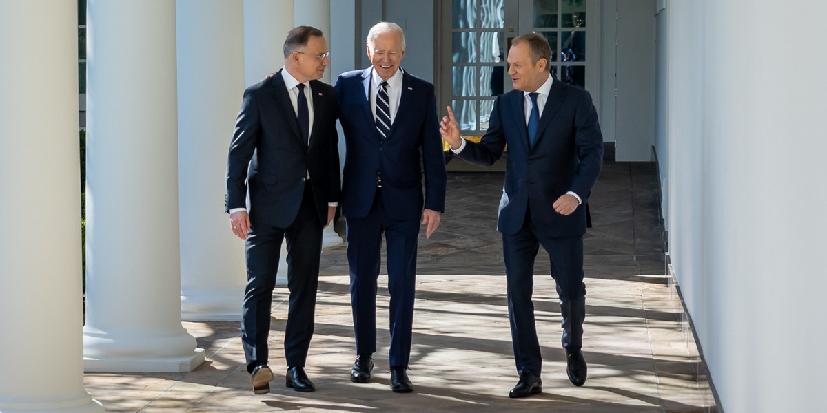 Andrzej Duda, Joe Biden i Donald Tusk. 