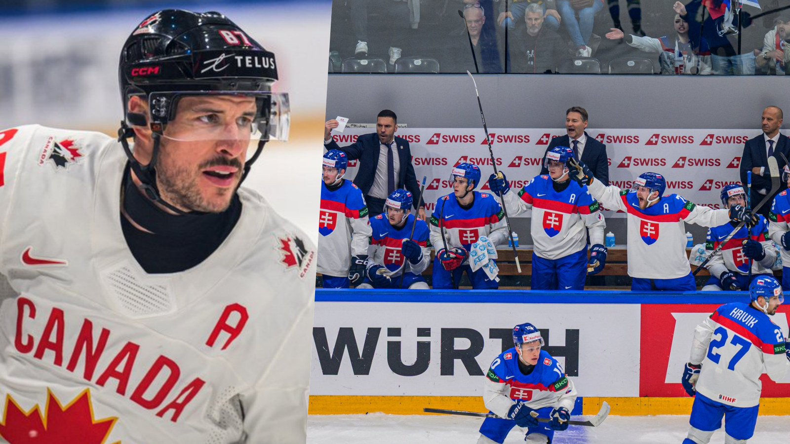 Kanadský hokejista Sidney Crosby skritizoval slovenský hokejový tím. 