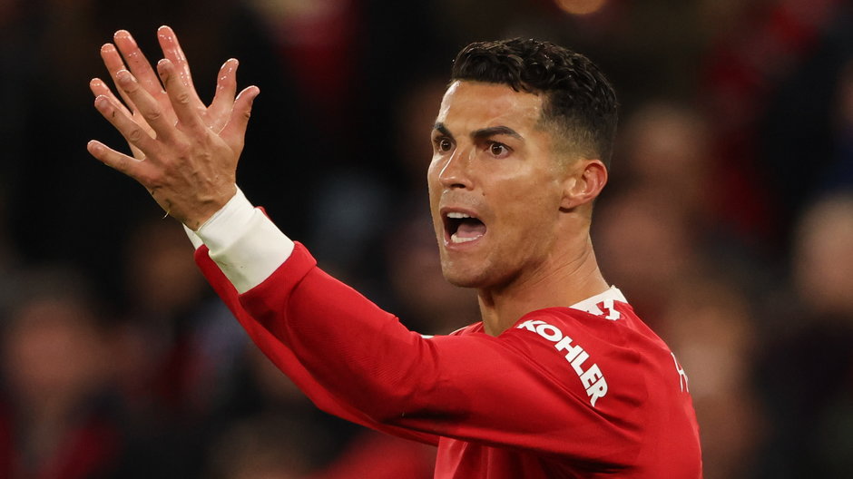 Cristiano Ronaldo podczas meczu z Atalantą Bergamo