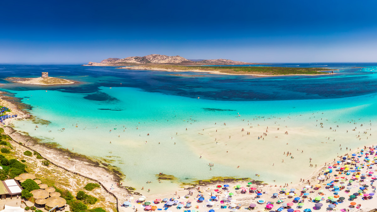 Plaża La Pelosa na Sardynii, Włochy