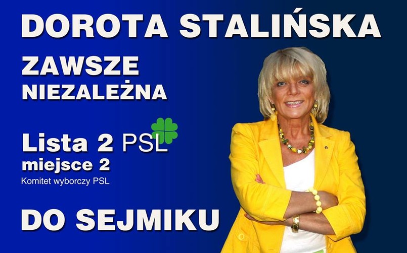 plakat wyborczy Doroty Stalińskiej