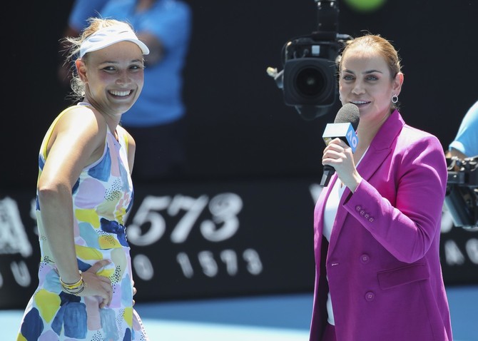 Jelena Dokić sa hrvatskom teniserkom Donom Vekić pre dve nedelje na turniru u Melburnu 