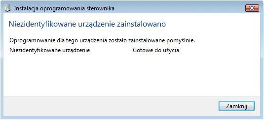 Tym razem producent udostępnił sterowniki umożliwiające poprawne działanie urządzenia