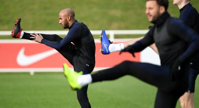 Fabian Delph pictured during England training, will captain England for the first time in their friendly against the United States at Wembley on Thursday