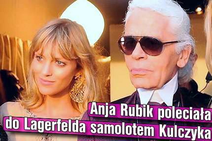 Anja Rubik poleciała do Lagerfelda samolotem Kulczyka