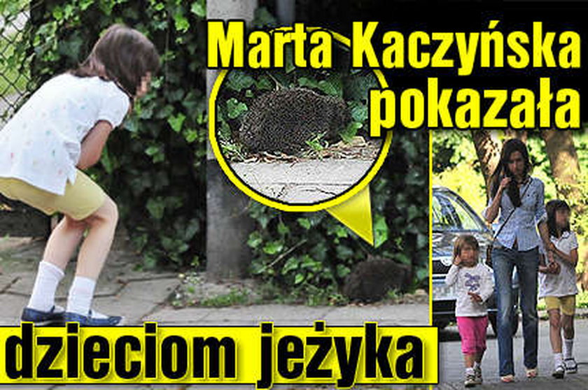 Marta Kaczyńska pokazała dzieciom jeżyka FOTO 