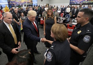 Tramp i Melanija u El Pasu ap