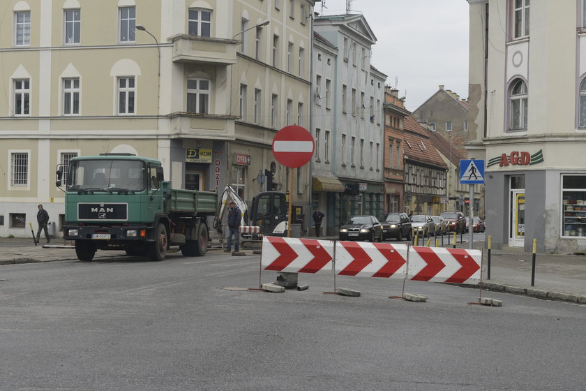 Zamknięta ulica w Leśnicy