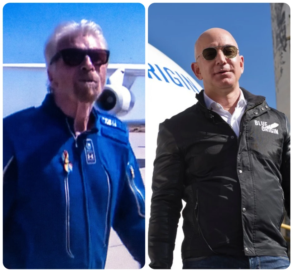 Ričard Brenson i Džef Bezos