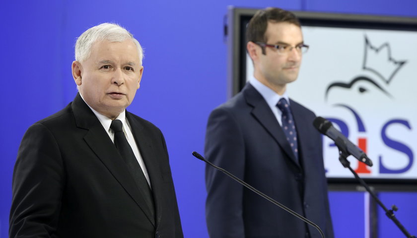 Jarosław Kaczyński i Tomasz Poręba