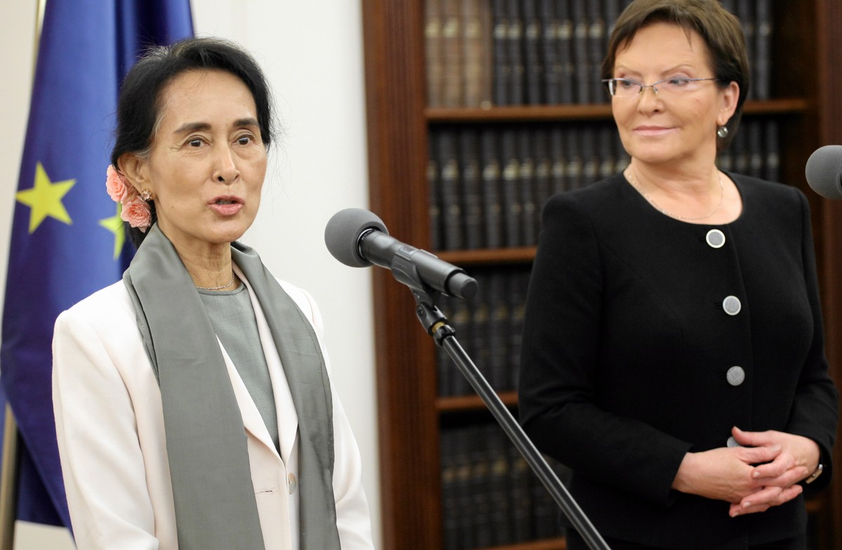 Aung San Suu Kyi i Ewa Kopacz
