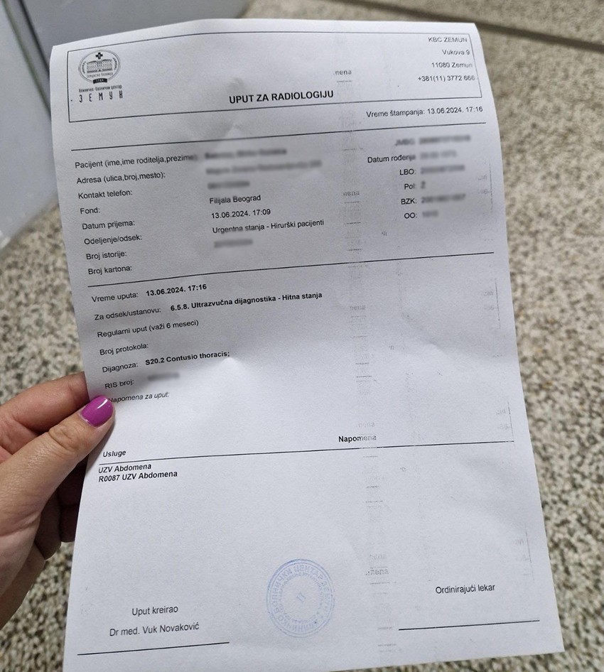 Nastavnica je zadobila povrede