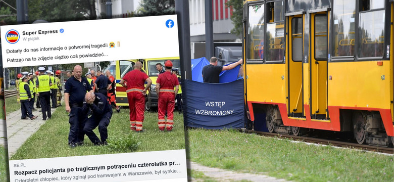 4-latek zmarł ciągnięty przez tramwaj. Policjant zrozpaczony na miejscu tragedii