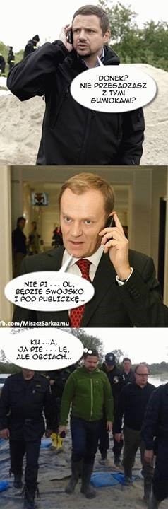Tusk w gumiakach i Korwin-Mikke o idiotach z dyplomem [MEMY]