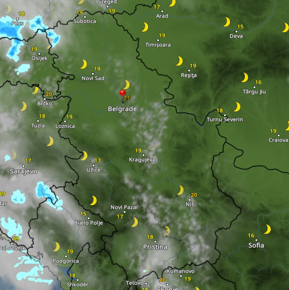 Kiša ulazi u Srbiju oko 22h
