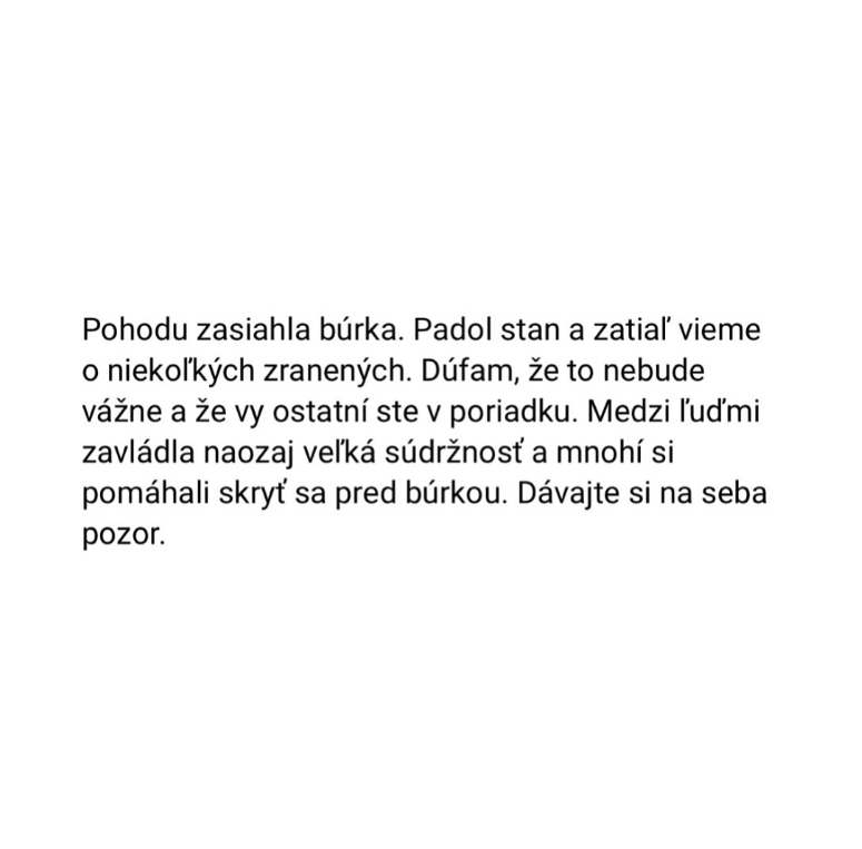 Predseda SaS Branislav Gröhling informoval o nešťastí.