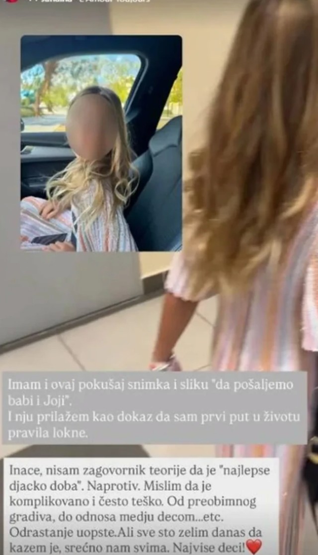 Aleksandra Jeftanović ispratila ćerku u školu