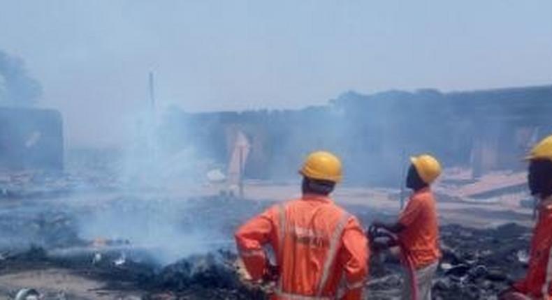 Fire outbreak at IDP camp in Borno state