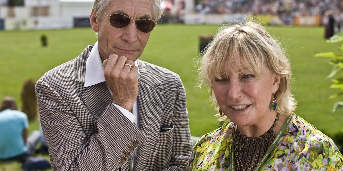 Perkusista zespołu Rolling Stones Charlie Watts z żoną Shirley