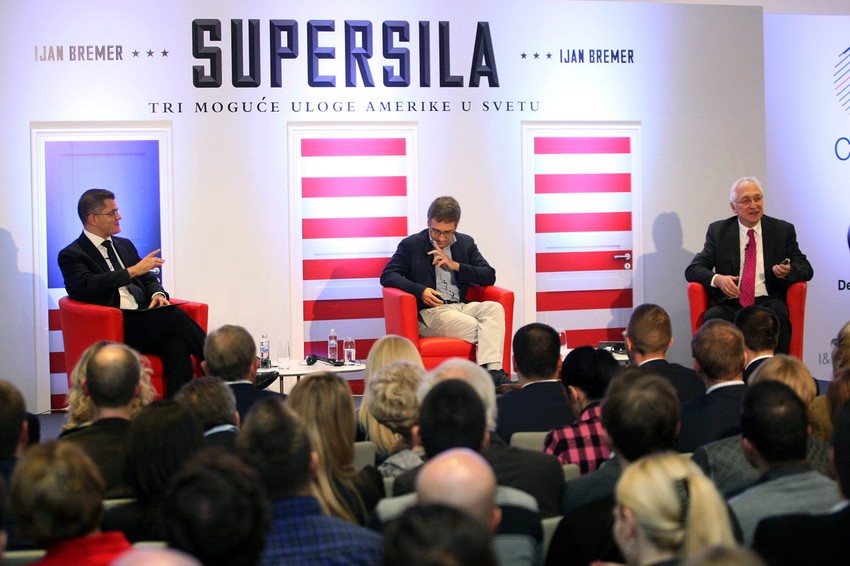 Vuk Jeremić, Ijan Bremer i Ivan Vujačić