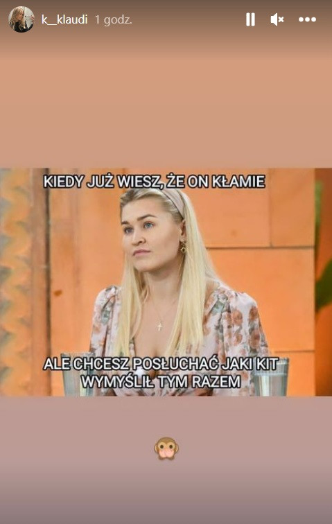 Klaudia opublikowała wymowne memy