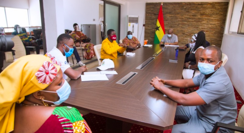 A section of the assembly members at Mahama’s office