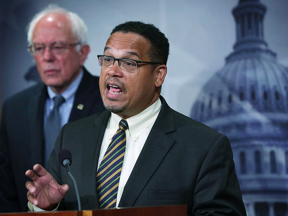 Rep. Keith Ellison and Sen. Bernie Sanders.