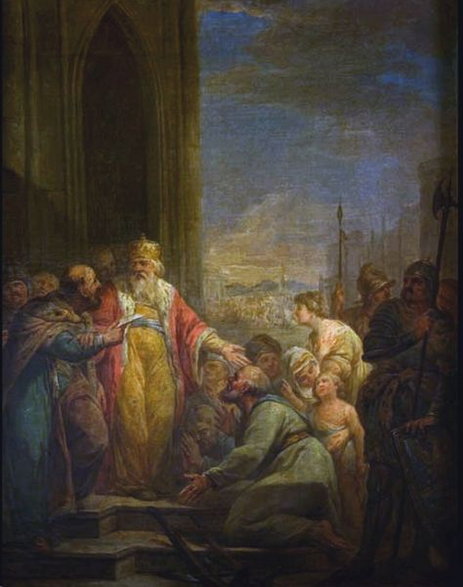 Kazimierz Wielki na obrazie Marcello Bacciarellego, 1796, domena publiczna