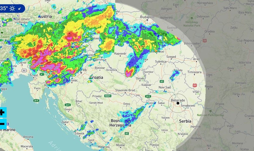 Nevreme ide ka Srbiji