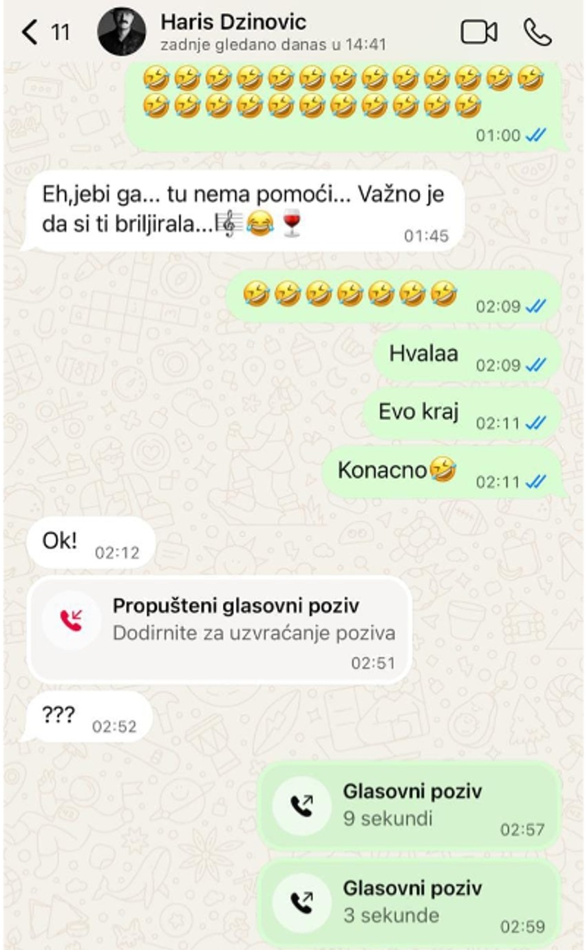 Nataša Alimpić pokazala prepisku sa Harisom