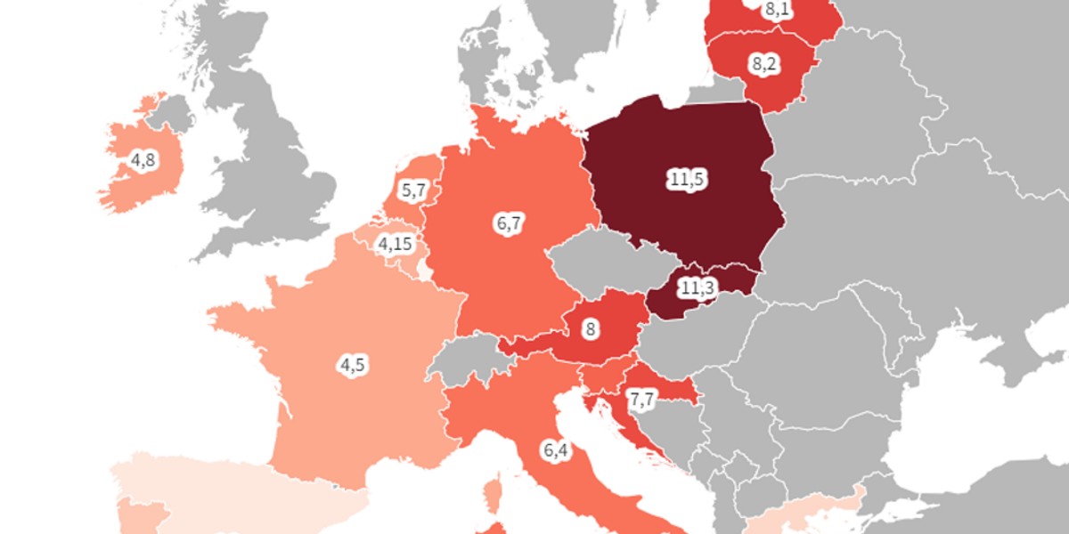 Polska z najwyższą inflacją w Unii