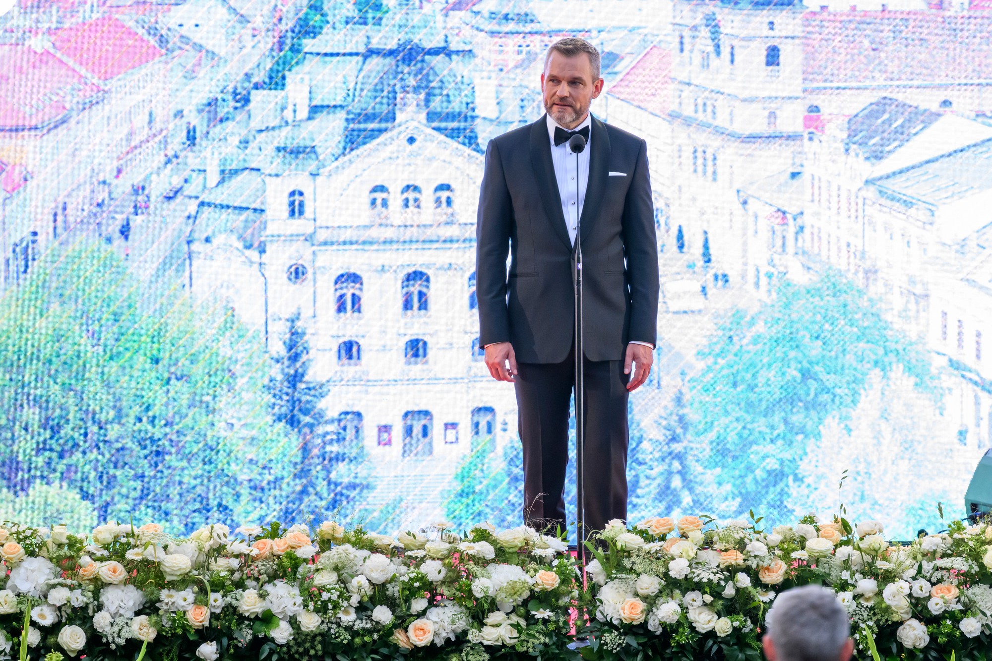 Prezident SR Peter Pellegrini počas slávnostnej recepcie na Bratislavskom hrade.