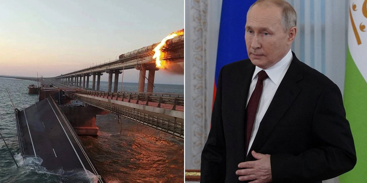 Most Krymski uszkodzony. Kreml grozi Ukrainie. Putin powołał komisję.