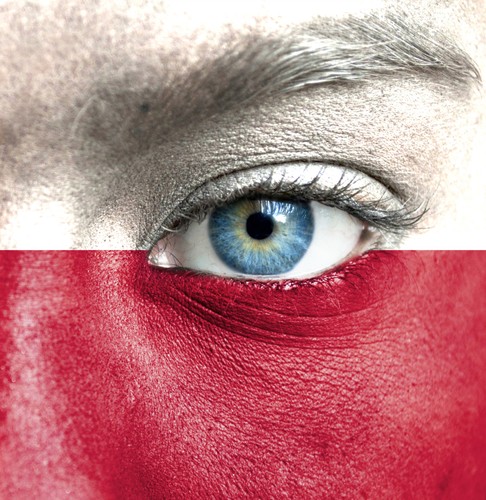 Polska flaga twarz
