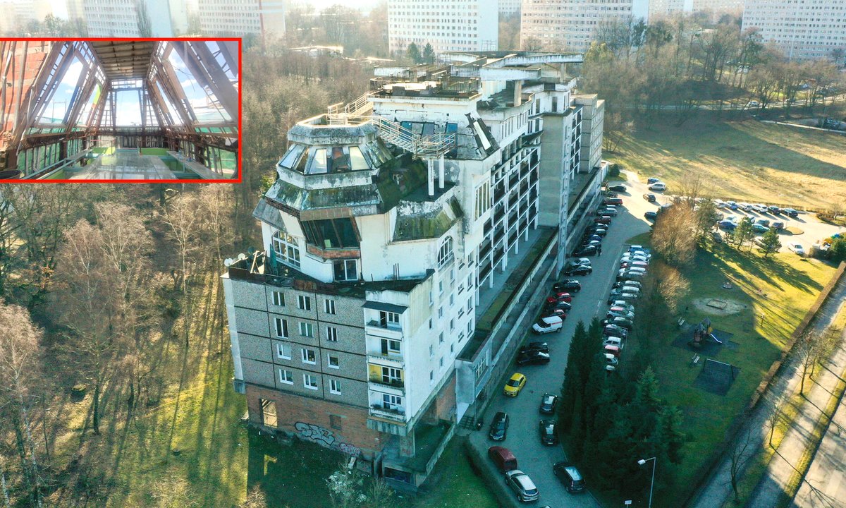 Willa na dachu bloku tylko częściowo rozebrana. Pojawił się problem